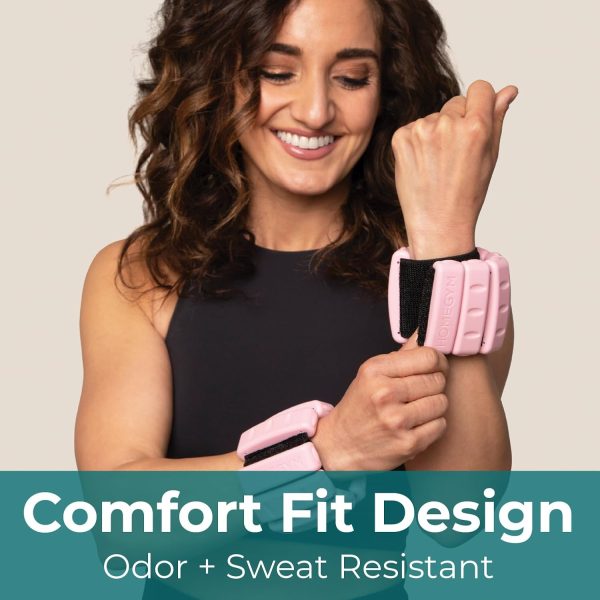 Home Gym Weights for Women - Pink - Set of 2 (1lb), Adjustable Wearable - Image 5