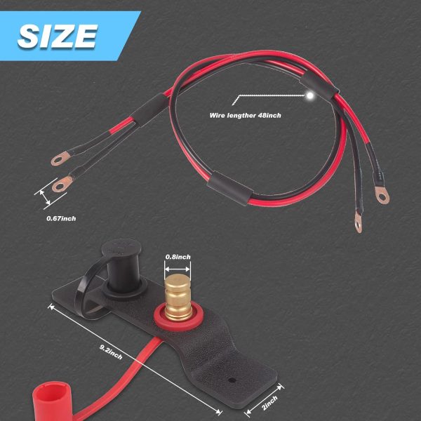 UTV Battery Jump Post Starter ATV Jumpstart Battery Terminals Relocation - Image 3