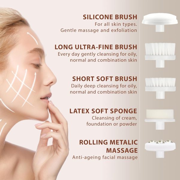 Face Scrubber | Facial Cleansing Brush Exfoliator Skin Care Products Beauty - Image 2