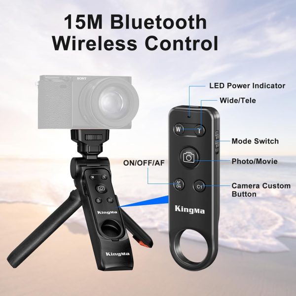 King Ma Camera Mini Tripod with Remote Handle Camera Tripods Small Camera - Image 2