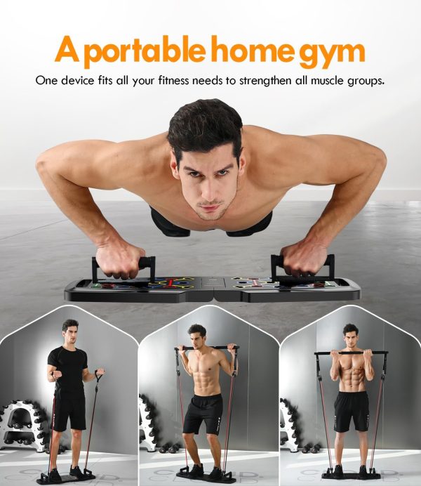 Push Up Board,Home Gym,Portable Exercise Equipment,Pilates Bar & 20 Fitness - Image 6