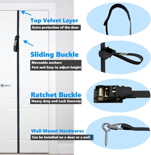Door and Wall Moveable Anchor Straps with Adjustable Multi Point for - Image 4