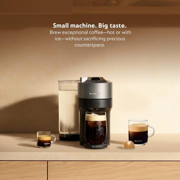 Nespresso Vertuo Pop+ Deluxe Coffee and Espresso Maker by Breville, Titan - Image 2