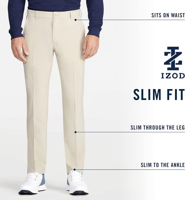 IZOD Men's Golf Swingflex Slim Fit Pant - Image 7