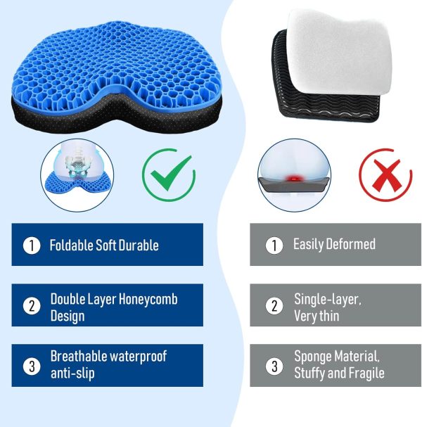 Kayak Seat Cushion, Thicken Anti Slip Waterproof Gel Kayak Seat, Portable - Image 4