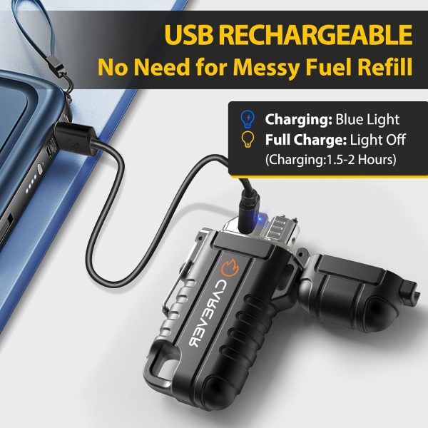 Electric Lighters Waterproof Gifts for Men: 360 Flexible USB Plasma Arc - Image 4
