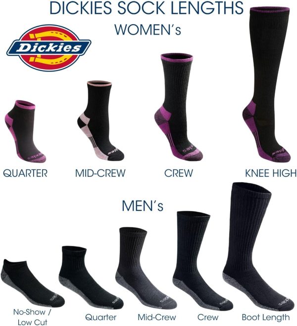 Dickies Women's Dri-tech Fashion Moisture Control Crew Socks, Available in - Image 4