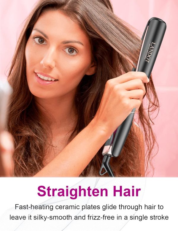 LANDOT Hair Straightener and Curler 2 in 1 - Twist Straightening Curling - Image 3