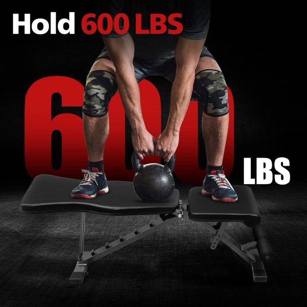 Weight Bench Press, Adjustable Workout Benches for Dumbbell Exercise, - Image 4