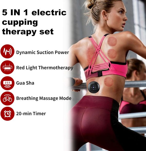 Smart Cupping Massage Therapy Set 2 Pcs, Electric Therapy Massager Kit, - Image 2