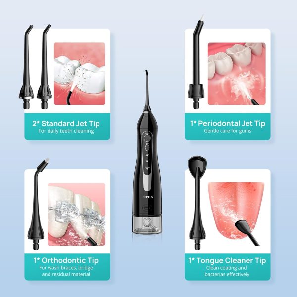 COSLUS Water Dental Flosser Teeth Pick: Portable Cordless Oral Irrigator - Image 9