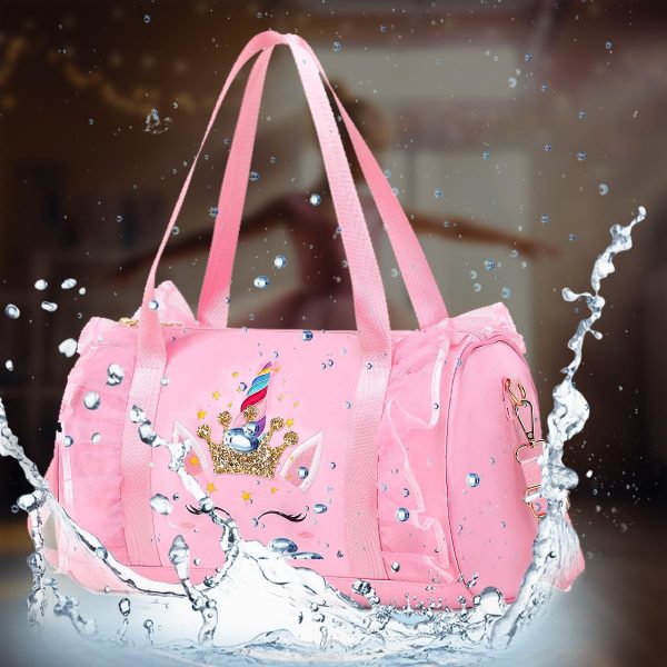 Dorlubel Cute Ballet Dance Bag Gym Travel Duffle Bag for Girls Tutu Dress - Image 5
