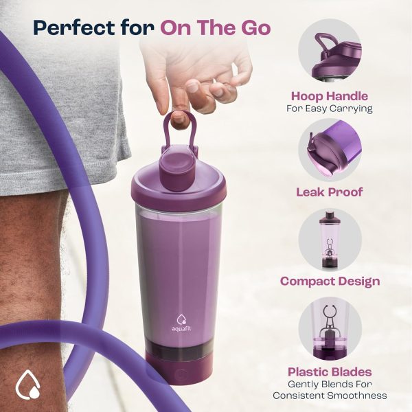 Electric Protein Shaker Bottle - USB Rechargeable Shaker Bottles 24oz - Image 4