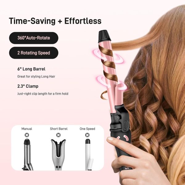 Rotating Curling Iron - 1 Inch Automatic Curling Iron for All Hair Type, 2 - Image 2
