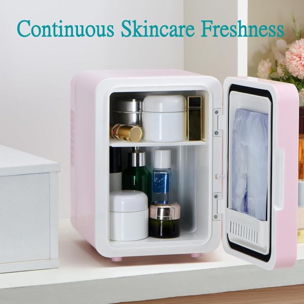 Iceblue Skincare Fridge with Dimmable LED Light Mirror, 4L Compact Makeup - Image 2