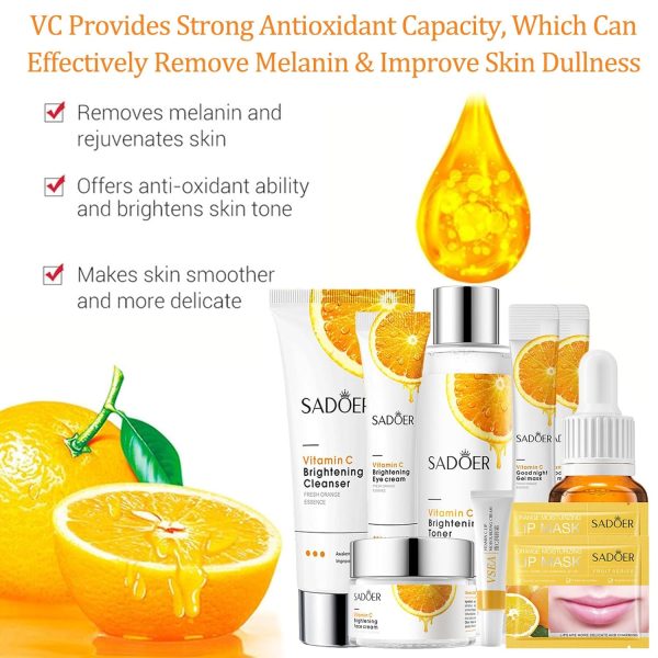 Vitamin C Complete Skin Care Set, 10-In-1 Skin Care Kit With Face Wash, - Image 2