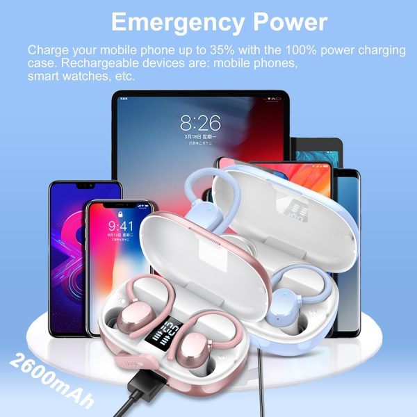 Wireless Earbuds Bluetooth 5.3 Headphones with Noise Cancelling Mic Bass - Image 5