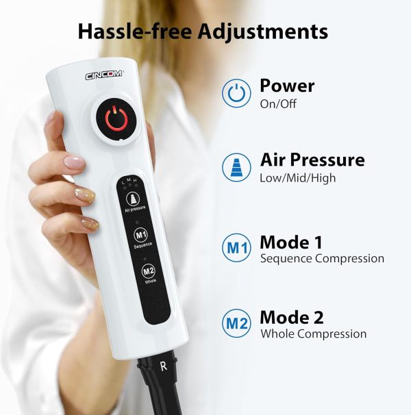 CINCOM Leg Massager for Circulation and Pain Relief, Air Compression Foot - Image 4