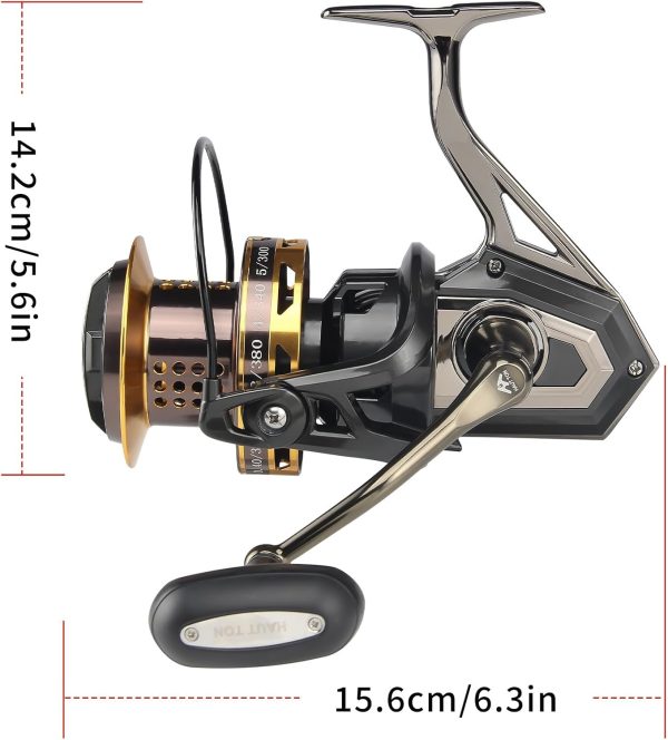 8000/10000/12000 Big Game Surf Spinning Fishing Reel,20KG Drag Power. - Image 2