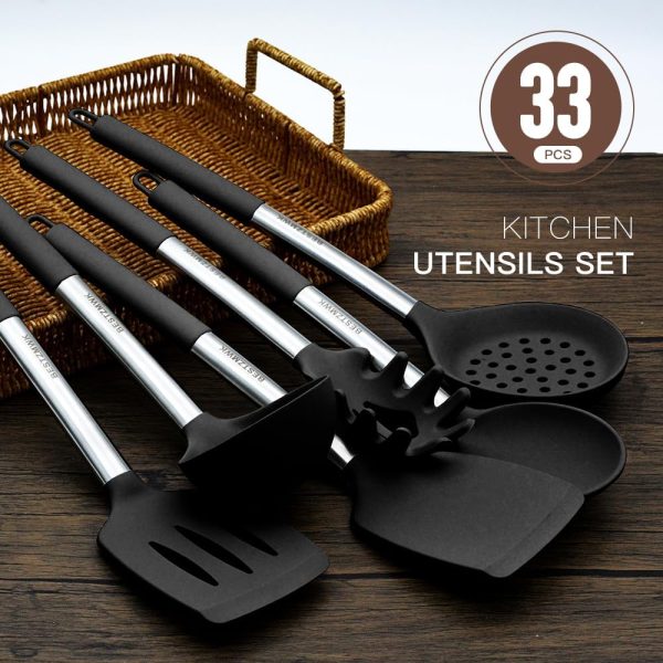 Kitchen Utensils Set-Silicone Cooking Utensils-32 pcs Non-Stick Silicone - Image 4