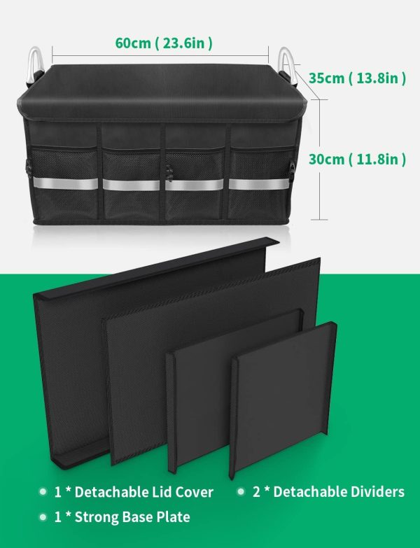 Oasser Trunk Organizer Cargo Organizer Trunk Storage Waterproof Collapsible - Image 8