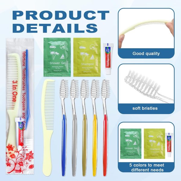 Bulk Hygiene Kits for Homeless,Disposable Toothbrushes with Toothpaste and - Image 5