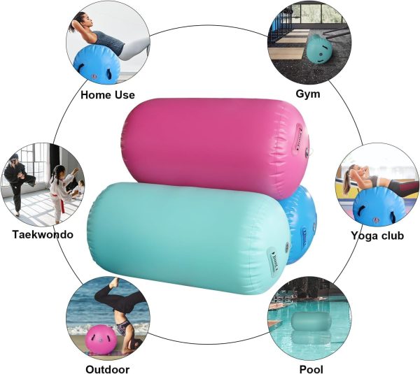Air Roller Gymnastics Air Barrel Inflatable Tumbling Mat, Gymnastic - Image 4