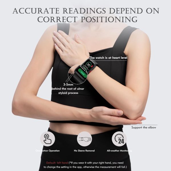 Smart Blood Pressure Monitor Watch with Inflatable Cuff- Accurate Health - Image 4