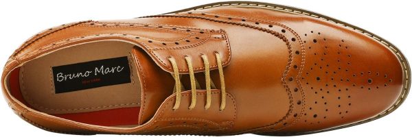 Bruno Moda Italy Prince Men's Classic Modern Oxford Wingtip Lace Dress - Image 5