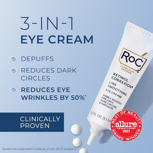 RoC Retinol Correxion Under Eye Cream for Dark Circles & Puffiness, Daily - Image 2