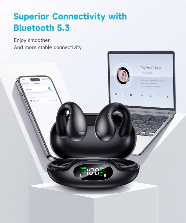 Ultra Open Ear Clip Earbuds - Over The Ear Headphones Wireless Bluetooth, - Image 6