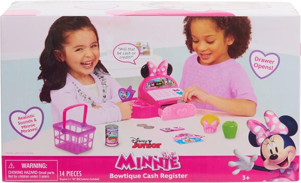 Disney Junior Minnie Mouse Bowtique Cash Register with Sounds and Pretend - Image 6