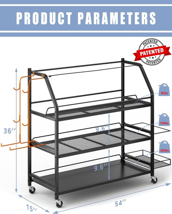 Yoga Mat Storage Rack, Home Gym Workout Accessories Organizer, Sporting - Image 6