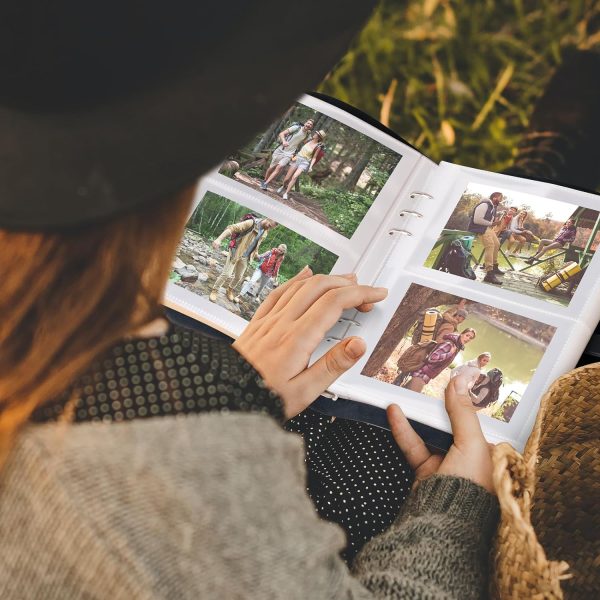 Photo Album 4x6 200 Photos, Genuine Leather Photo Albums with Writing Space - Image 6