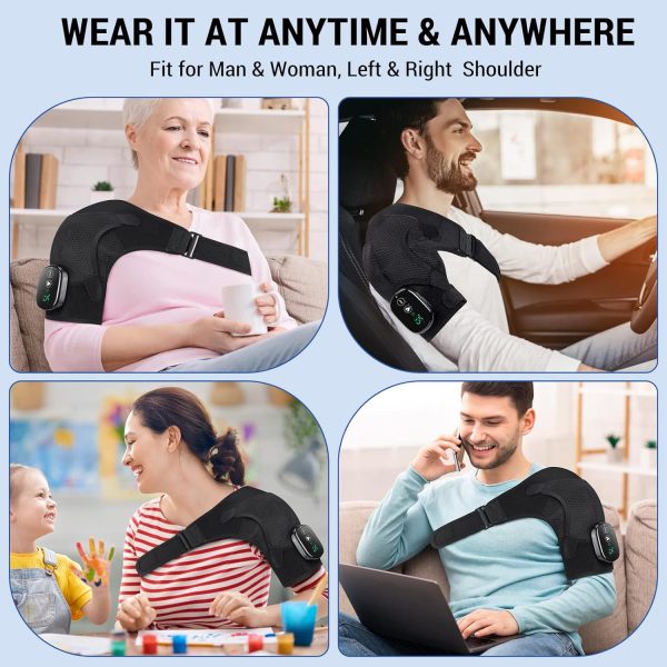 Heated Shoulder Brace for Women Men, Shoulder Massager Shoulder Heating Pad - Image 5