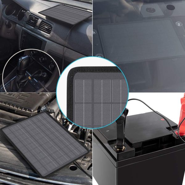 Renogy 10W Solar Trickle Charger Portable Battery Maintainer with Lighter - Image 5