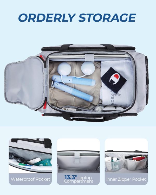 BAGSMART Gym Bag for Women & Men, 35L Sports Travel Duffel Bag with Shoe - Image 4