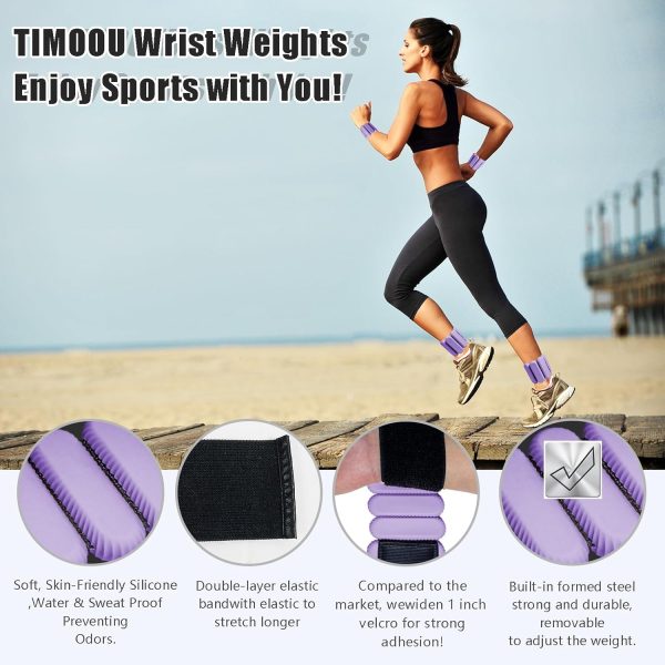 Ankle Weights for Women Men, Adjustable Wrist Weighted Bracelet for Home - Image 4