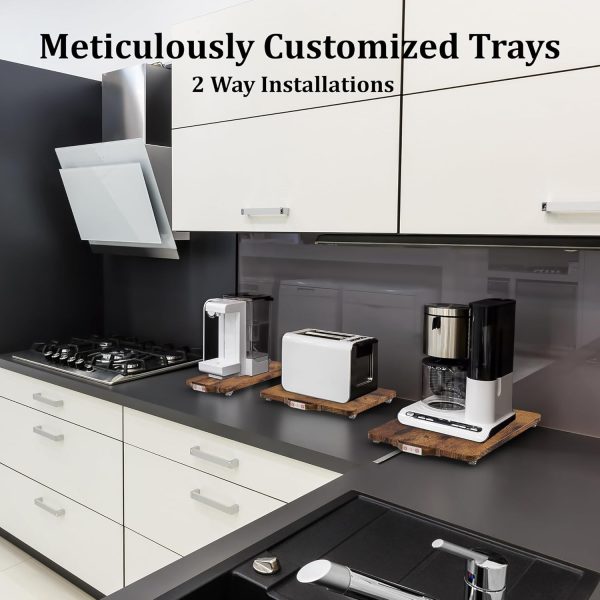 Appliance Sliders, 2 Sets Sliding Trays for Coffee Maker, Appliance Sliders - Image 7