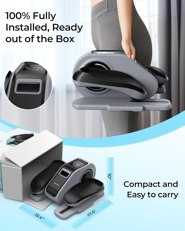 Under Desk Elliptical Machine, Electric Ellipse Leg Exerciser with - Image 7