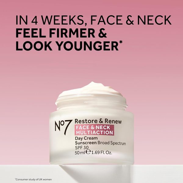 No7 Restore & Renew Face & Neck Multi Action Skincare System - SPF 30 Face - Image 3
