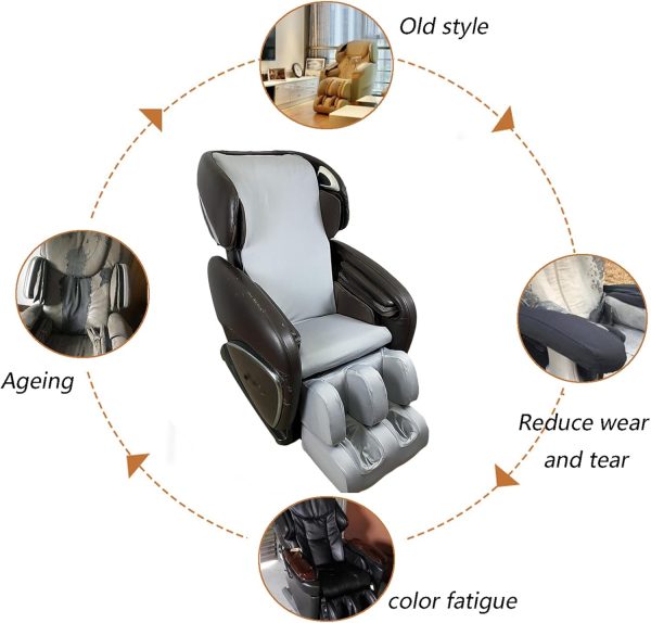 Full Body Shiatsu Massage Chair Cover Slipcover Recliner Cover Stretch - Image 7