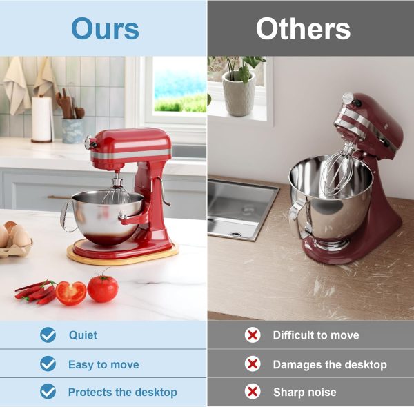 Food-Grade Bamboo Mixer Slider for KitchenAid 5-8 Qt Bowl Lift Stand Mixer, - Image 7