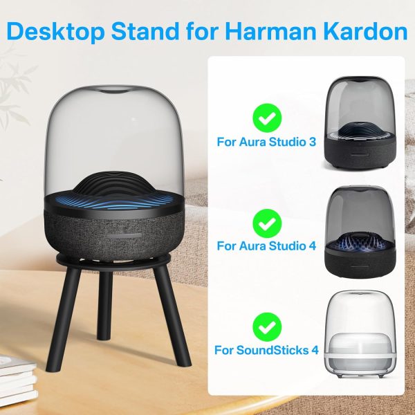 Heavy-Duty Metal Desktop Speaker Stand for Harman Kardon Aura Studio 4, - Image 2