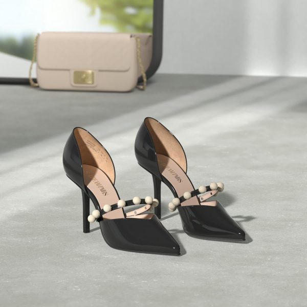 DREAM PAIRS Women's Closed Toe High Heels Stiletto Pointed Toe Strappy - Image 2