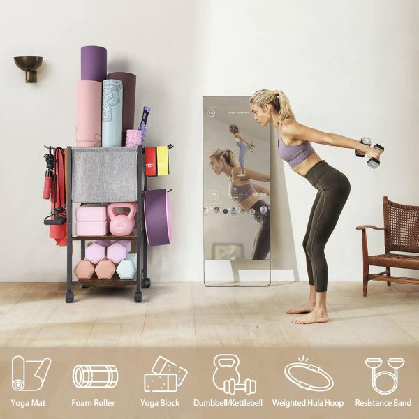 Yoga Mat Storage Rack Home Gym Equipment Workout Equipment Organizer Yoga - Image 3