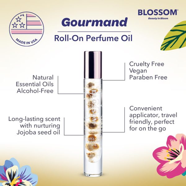 Blossom Roll on Perfume Oil for Women, Alcohol Free Gourmand Rollerball - Image 6