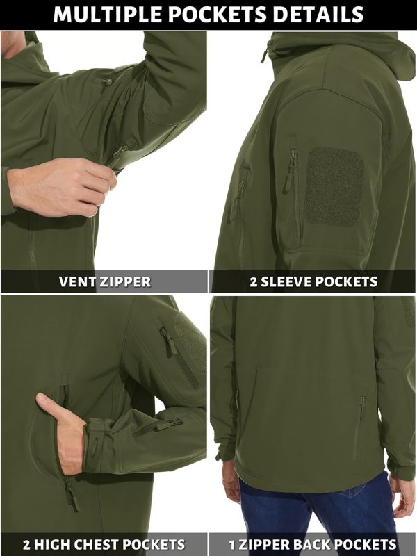 TACVASEN Men's Special Ops Military Tactical Rain Jackets Winter Warm - Image 4