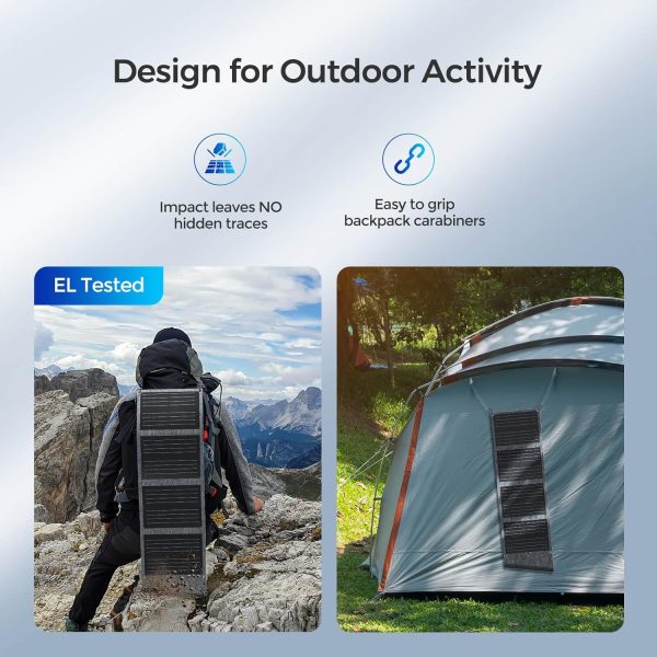 Renogy 30W Portable Solar Charger with 2 USB Ports, Foldable Sunpower Solar - Image 2