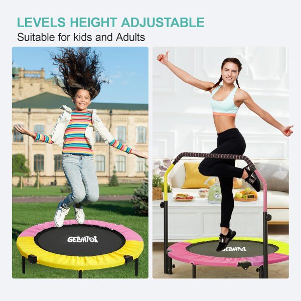 40 Inch Kids Large Folding Trampoline, Toddler Trampoline with Comfortable - Image 7